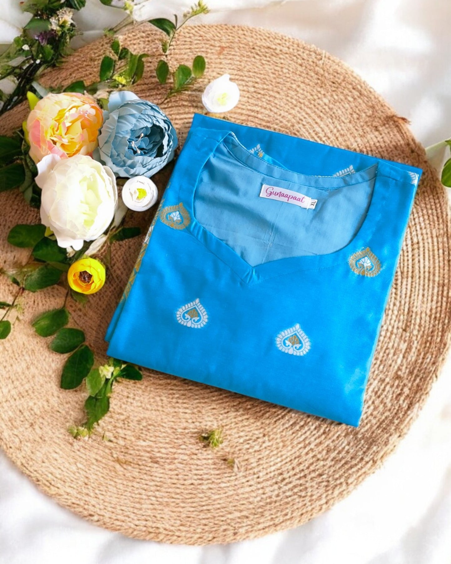 Paanbahar Light Blue Kurti