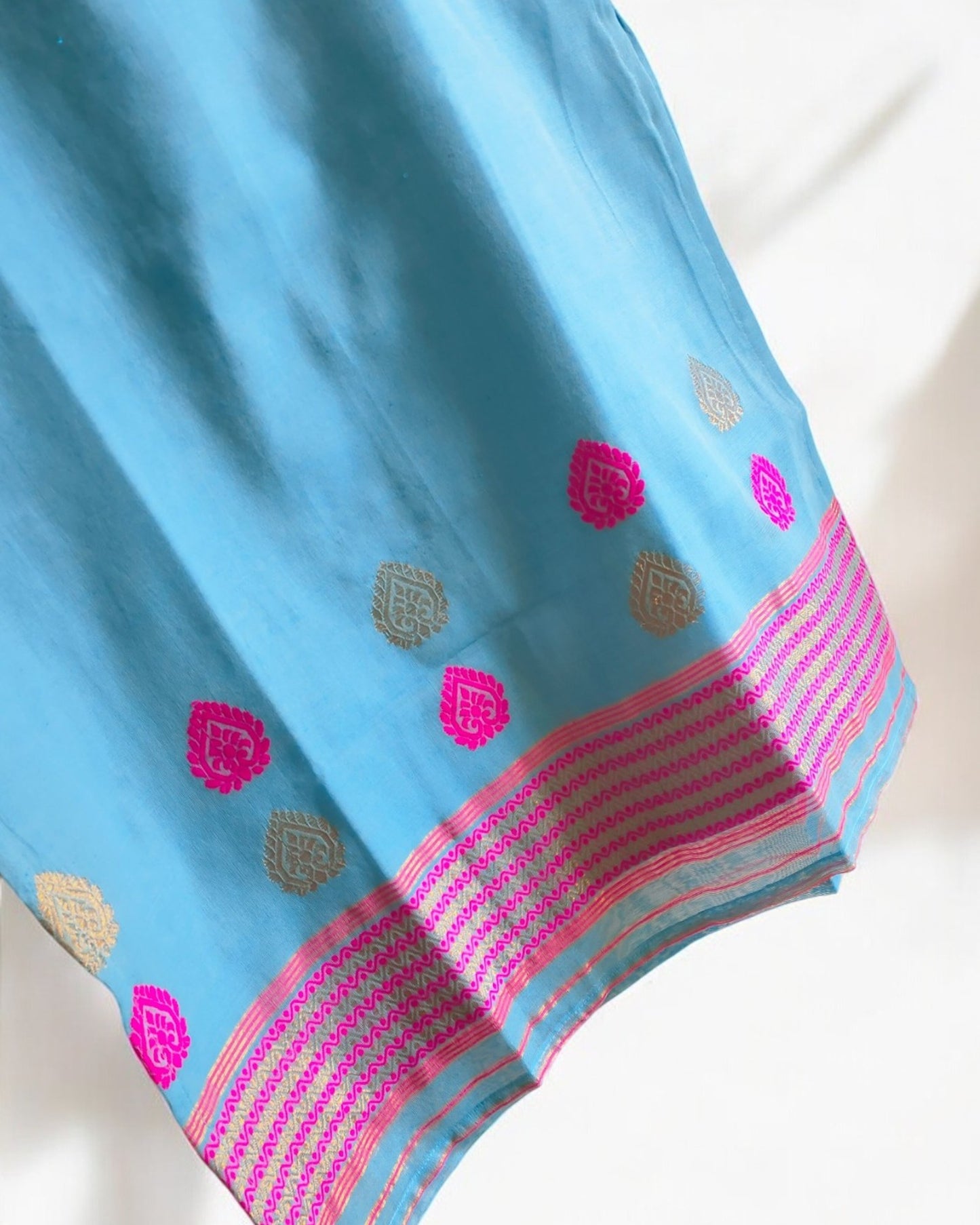 Blue handloom kurti