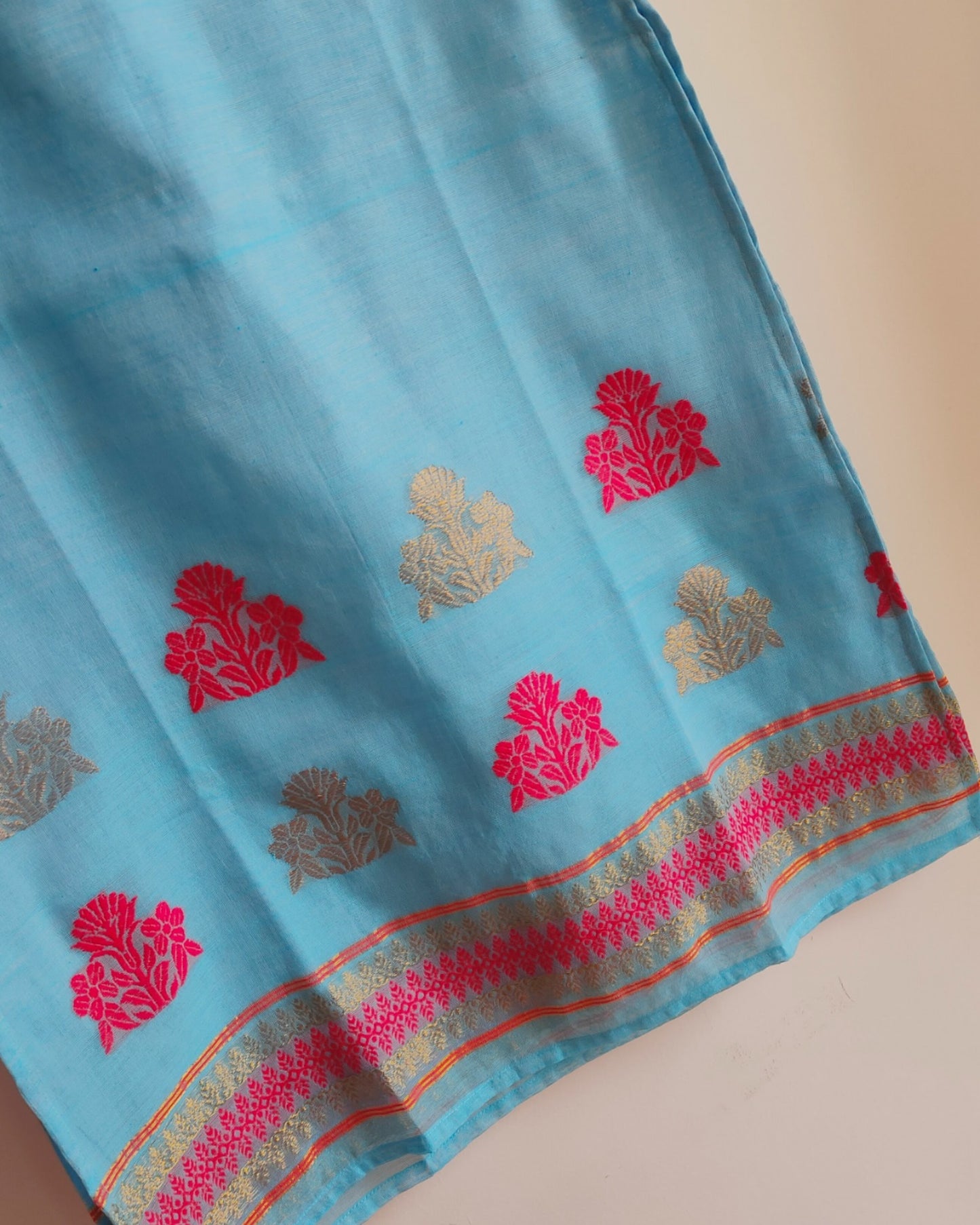 Blue handloom Monika kurti