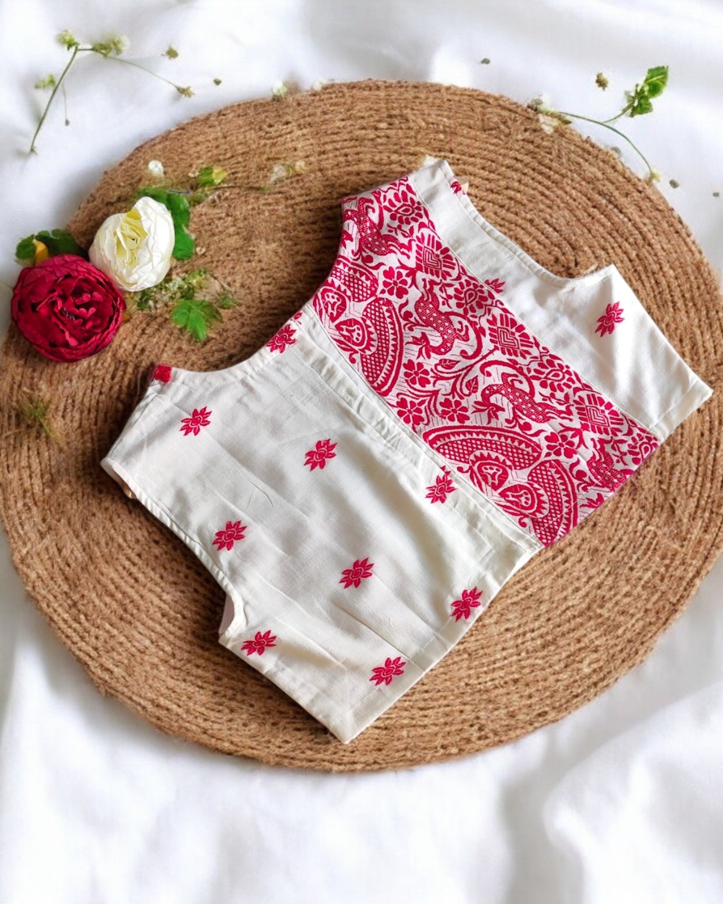 Kaziranga Elephant Handloom Blouse