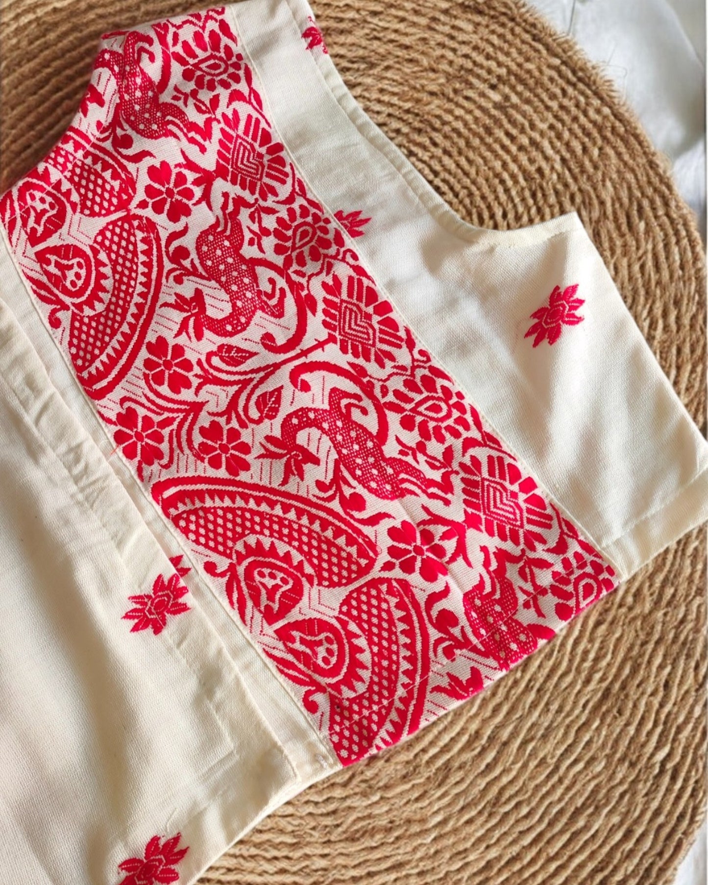 Kaziranga Elephant Handloom Blouse