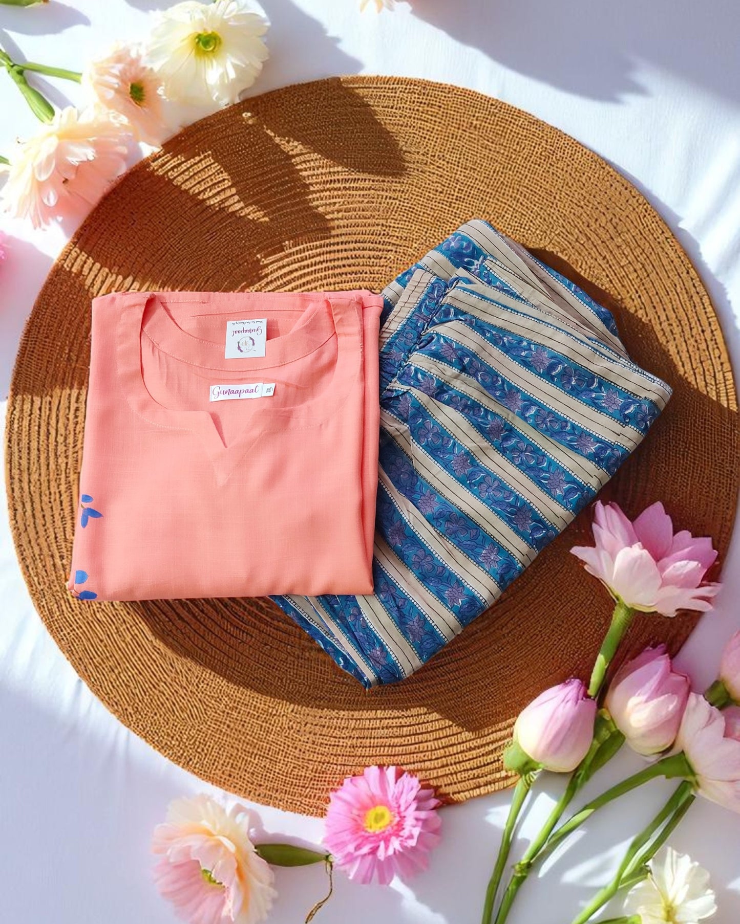 Handpainted Rayon Palazzo suits