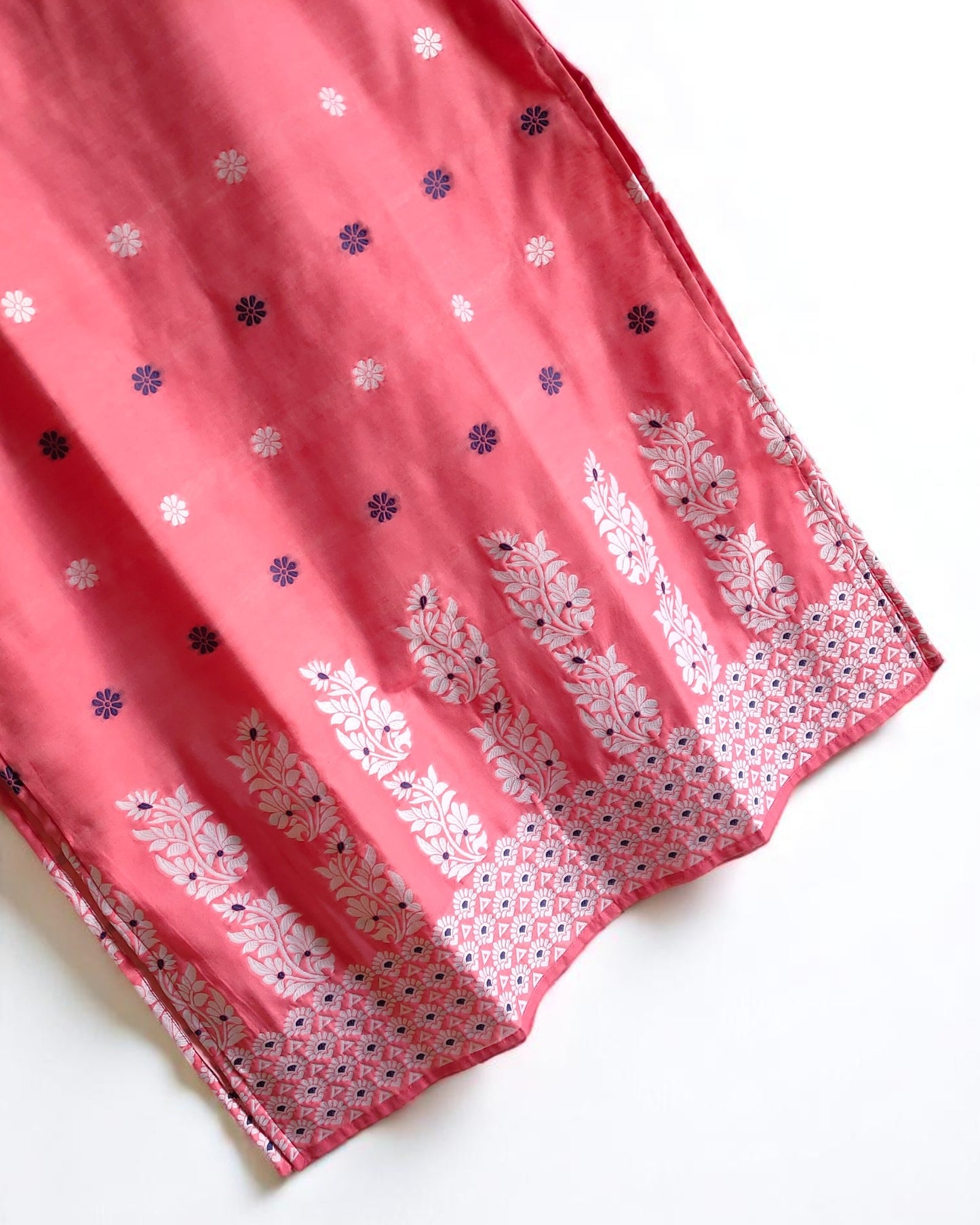 Rosy Cotton Silk Kurti