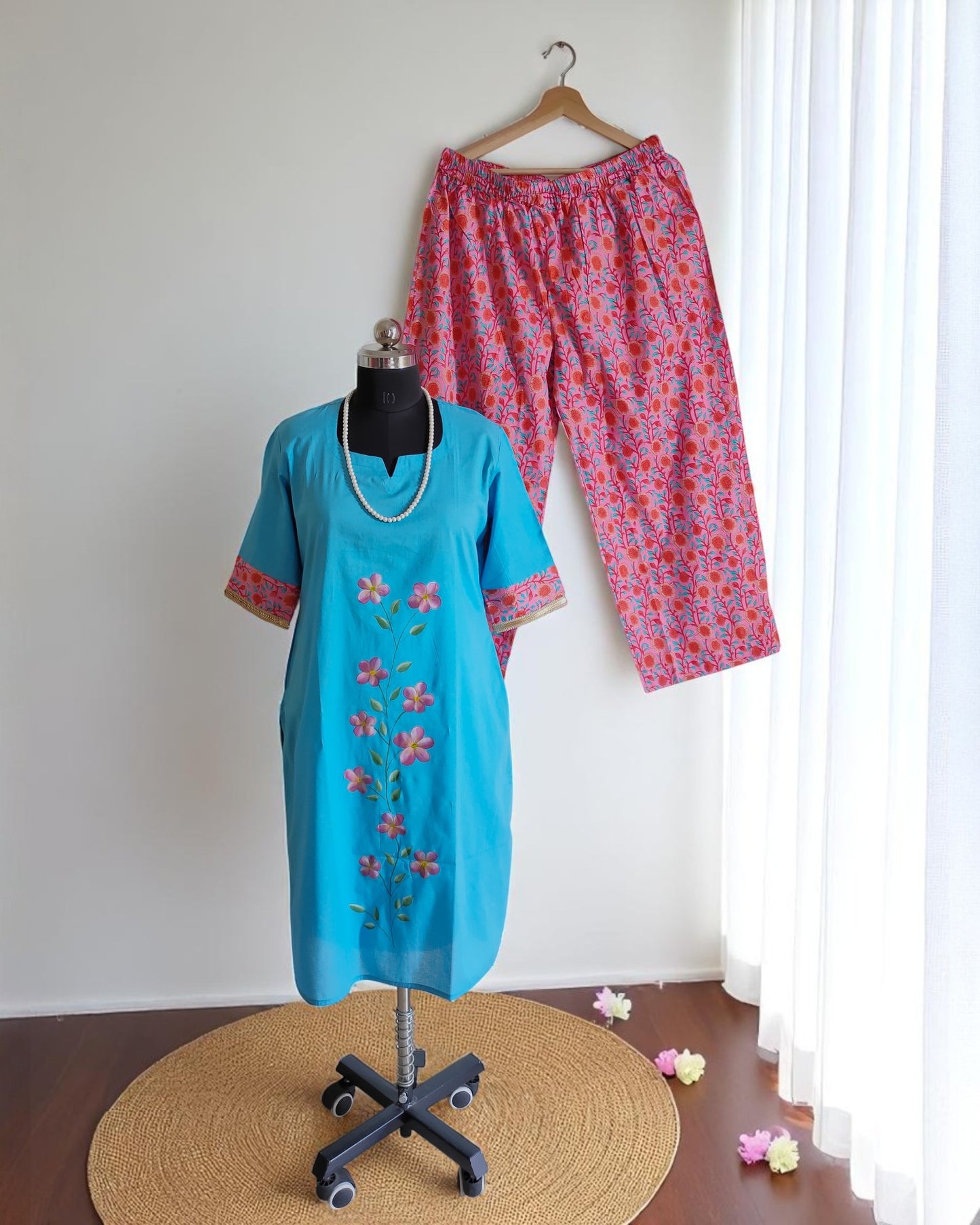 Handpainted Cotton Palazzo sets