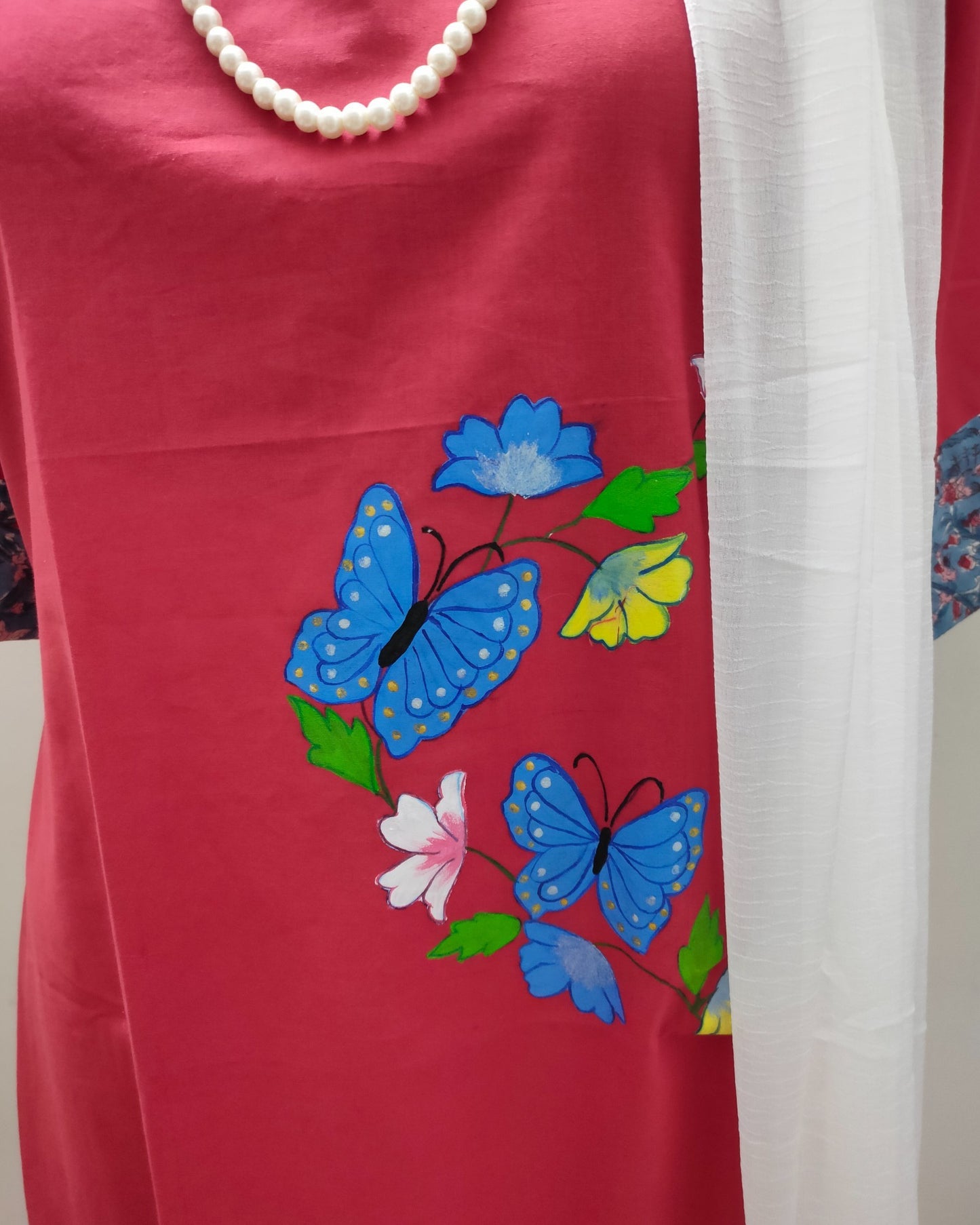 Handpainted Red Palazzo suits