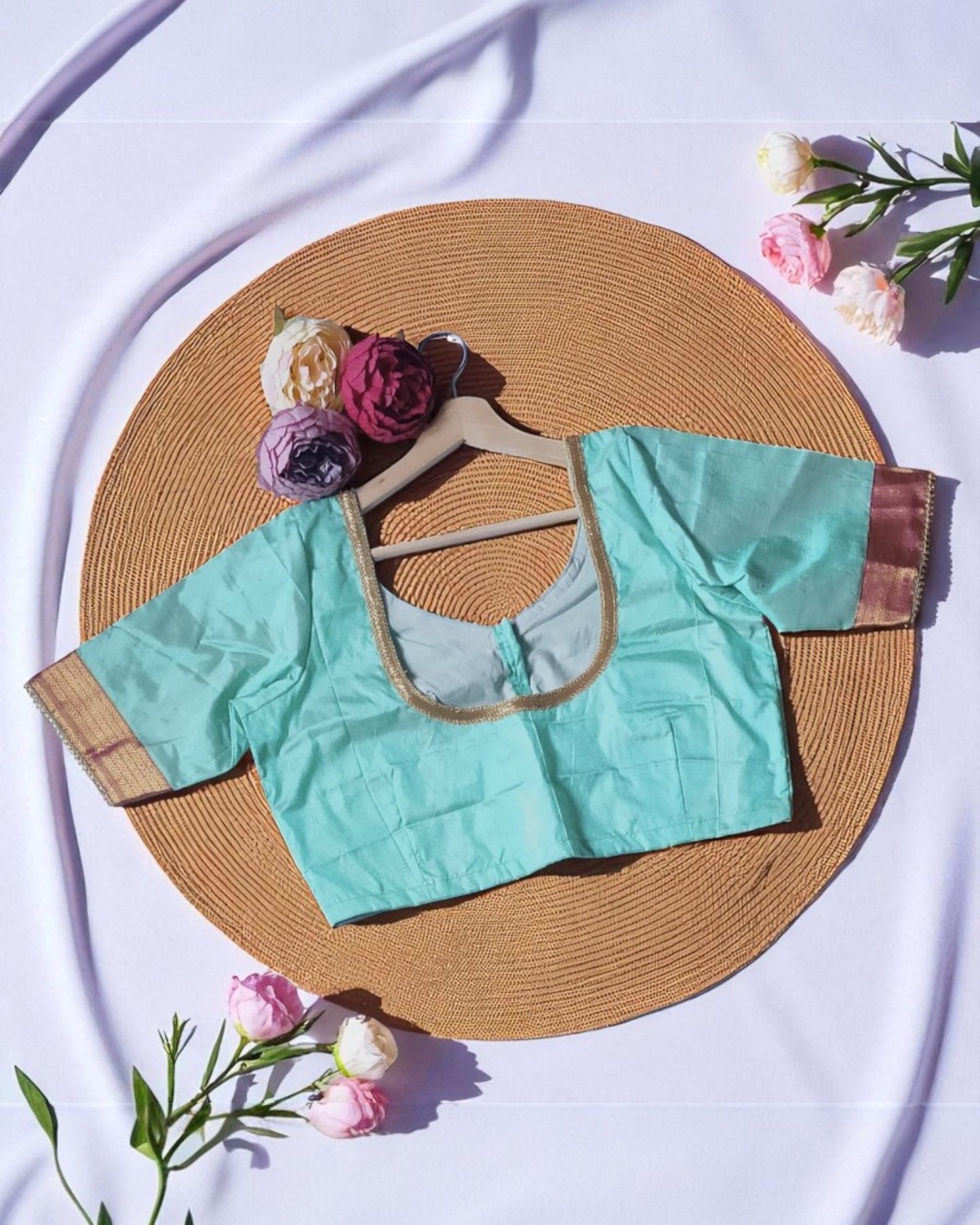 Mint Mohar Pure Mulberry Silk Blouse