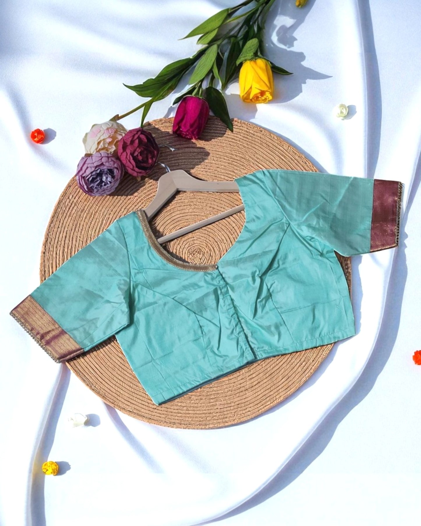 Mint Mohar Pure Mulberry Silk Blouse