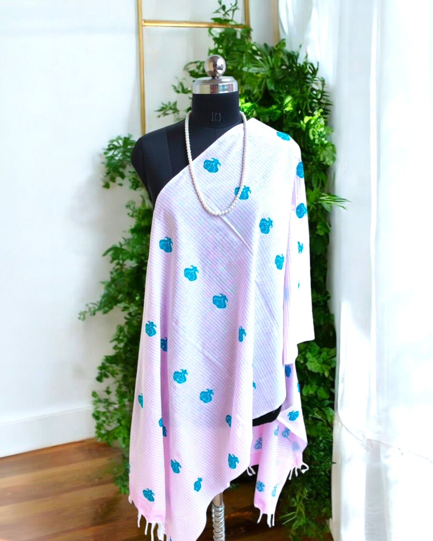 Pastel Violet Handloom Dupatta