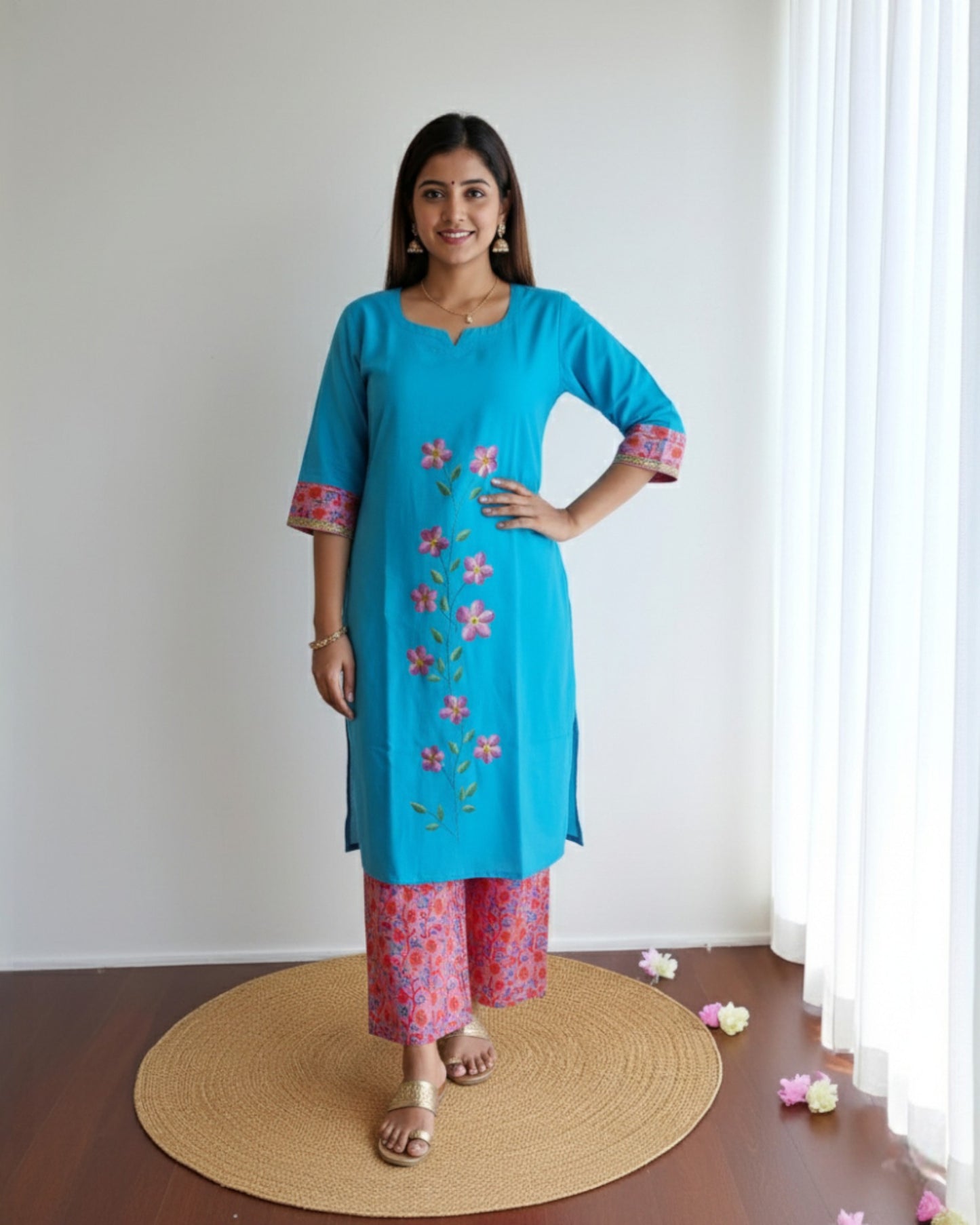 Handpainted Cotton Palazzo sets