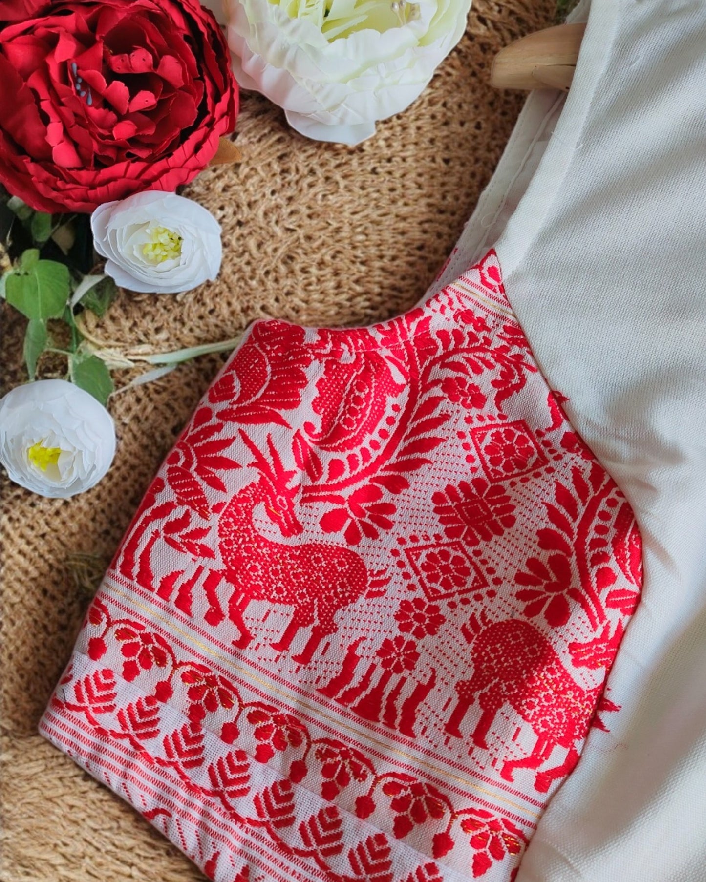 Kaziranga Deer Handloom Blouse