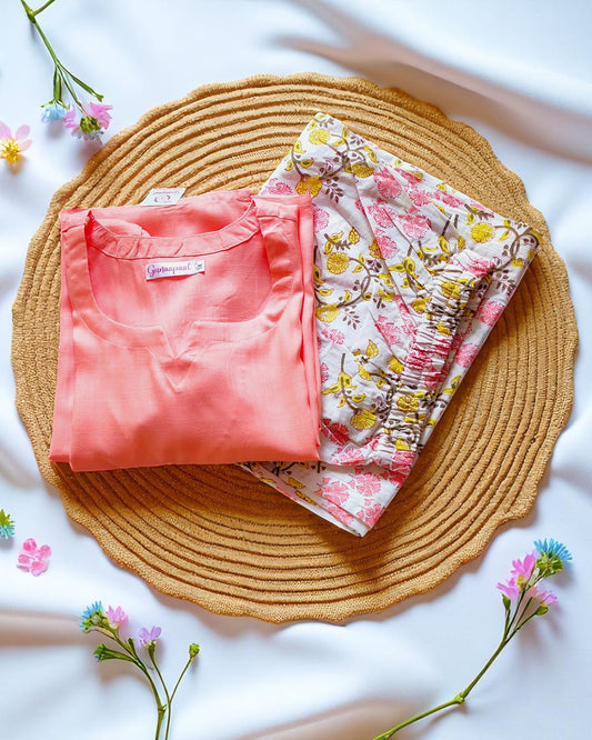 Peach Rayon suits