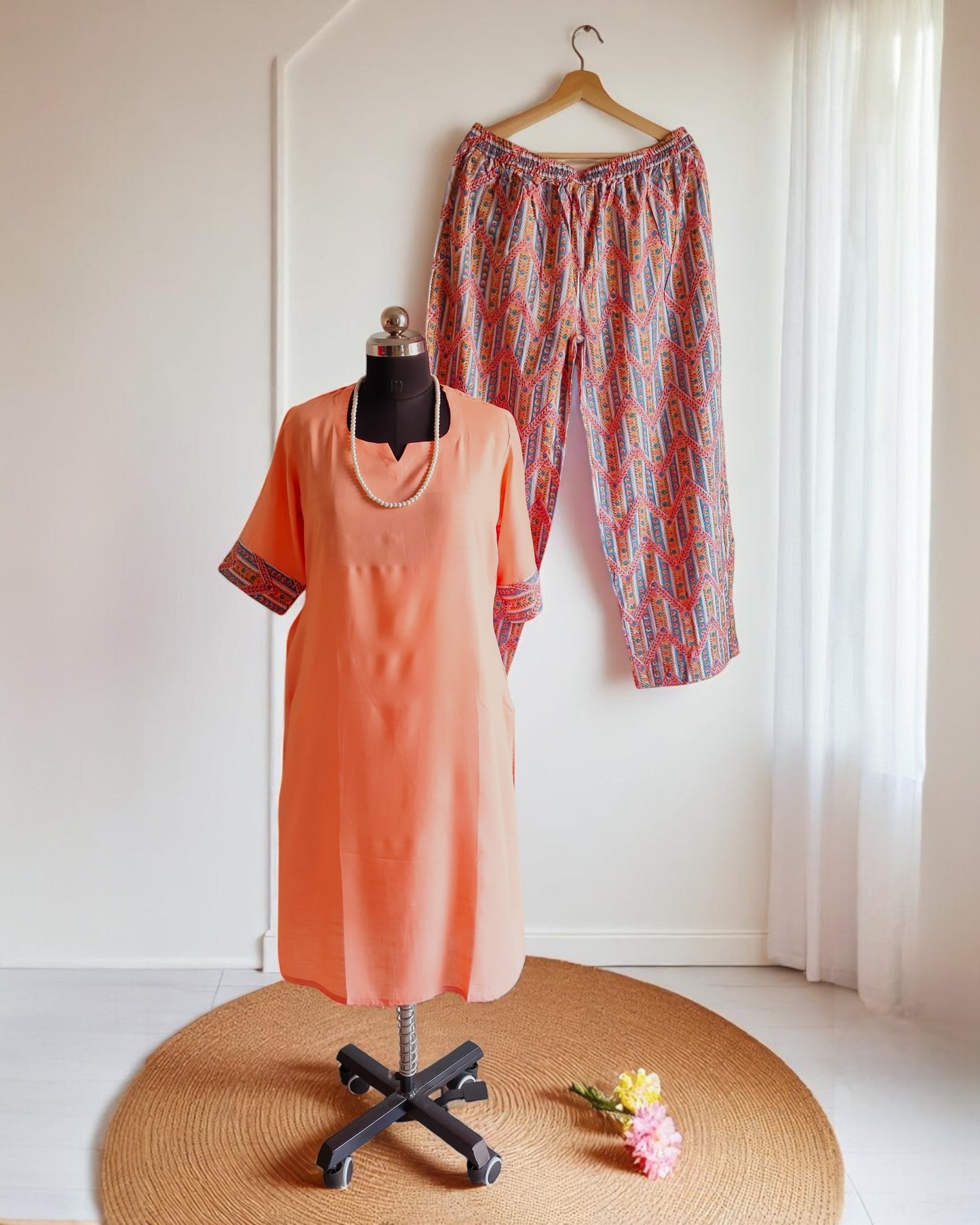 Peach Palazzo suits