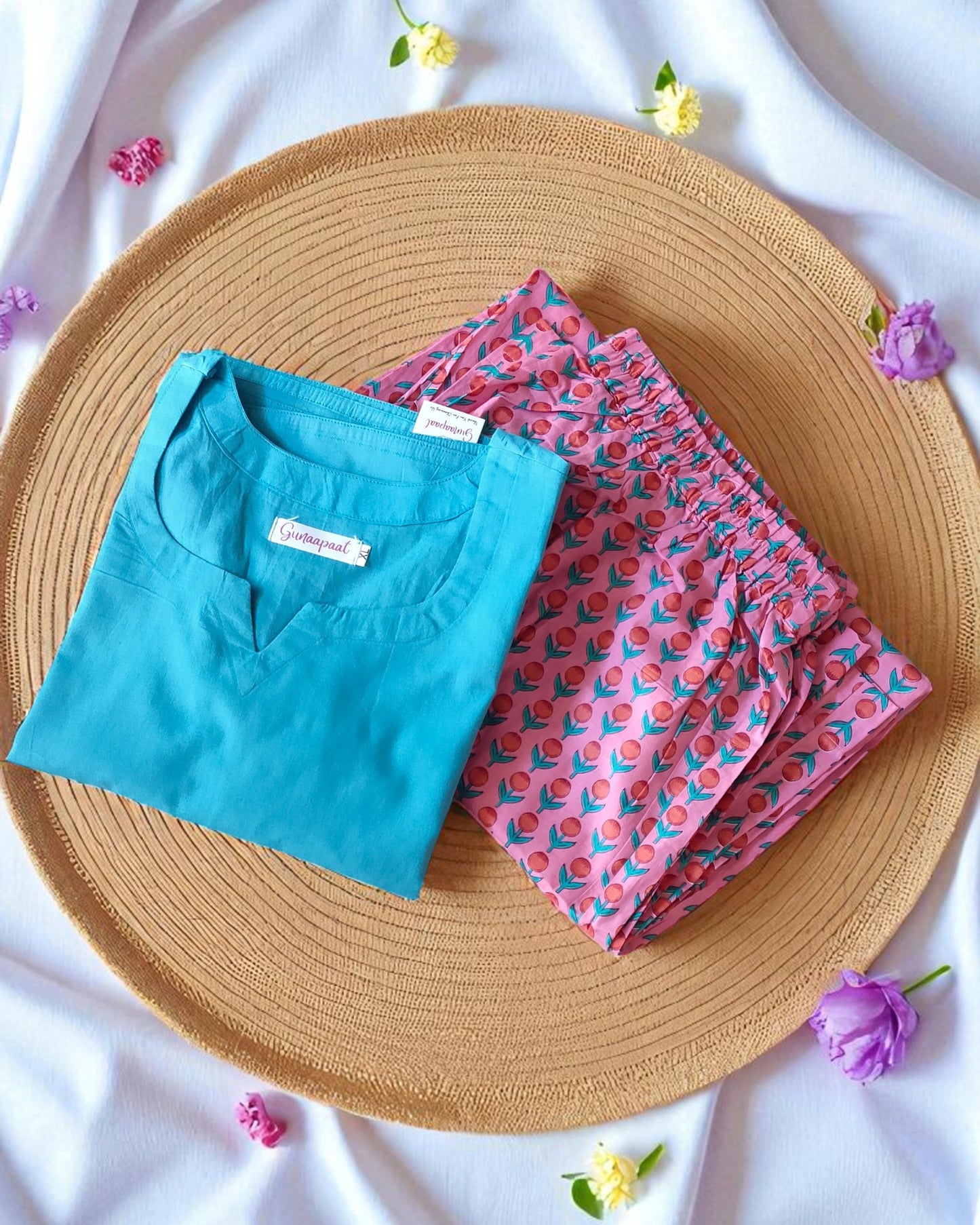 Blue Cotton Palazzo sets