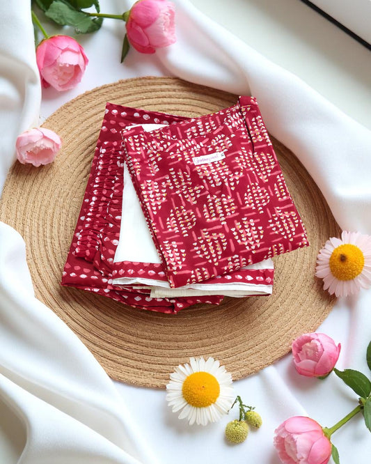 Maroon Cotton palazzo sets