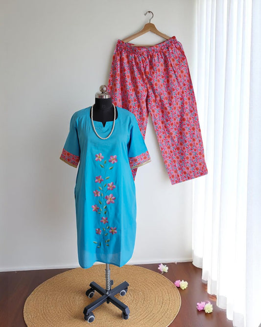 Handpainted Cotton Palazzo sets