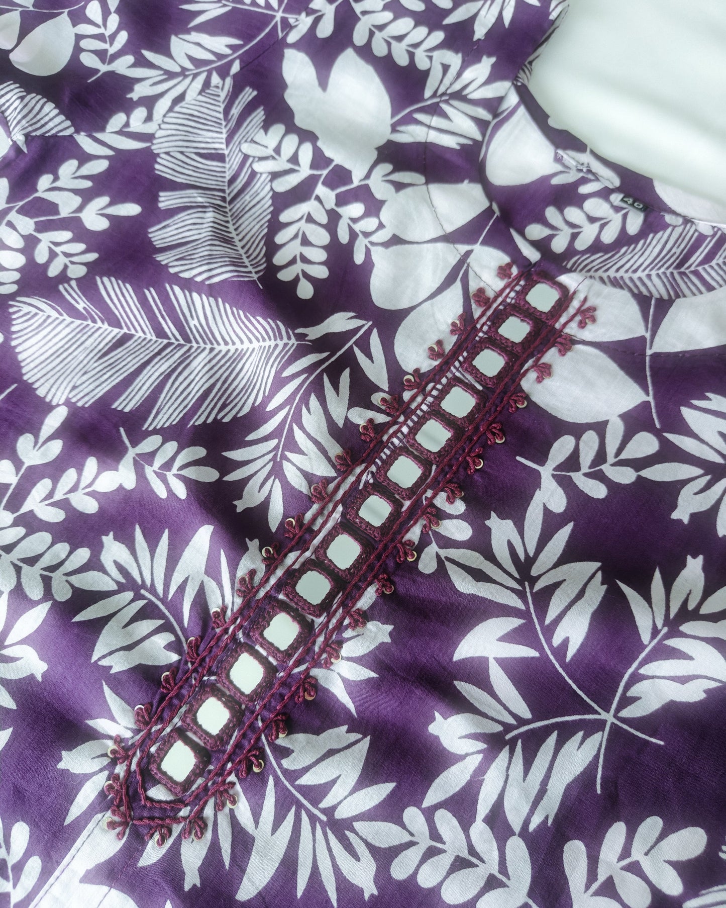 Pure Cotton Purple Kurta Set