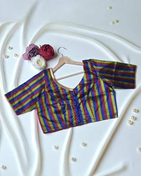 Multicoloured Pure Mulberry Silk Blouse
