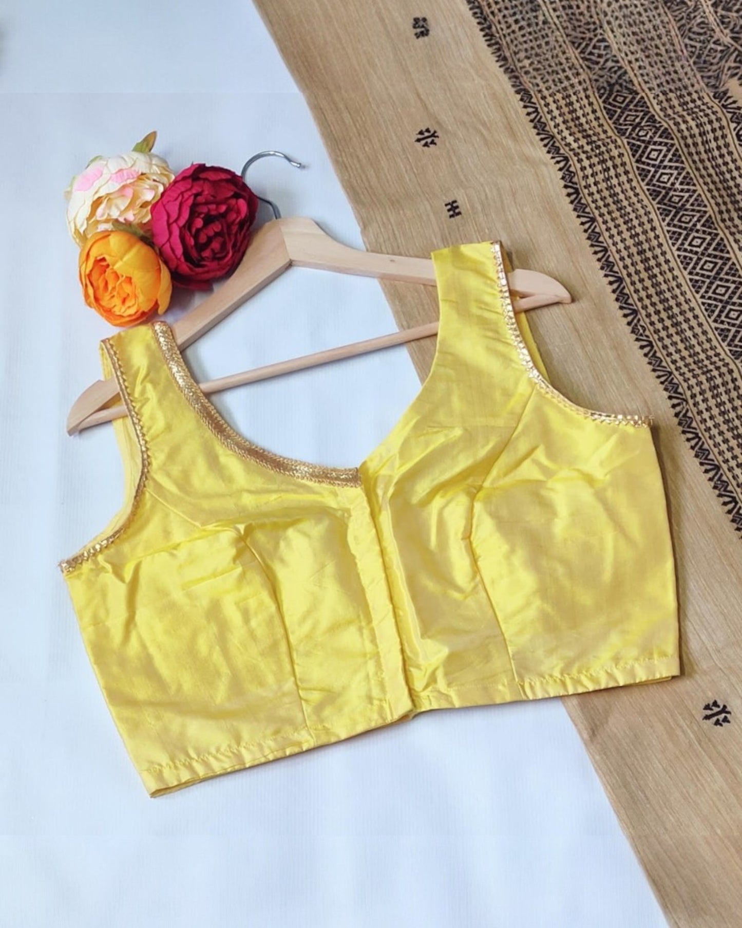 Pure Mulberry Silk yellow Blouse